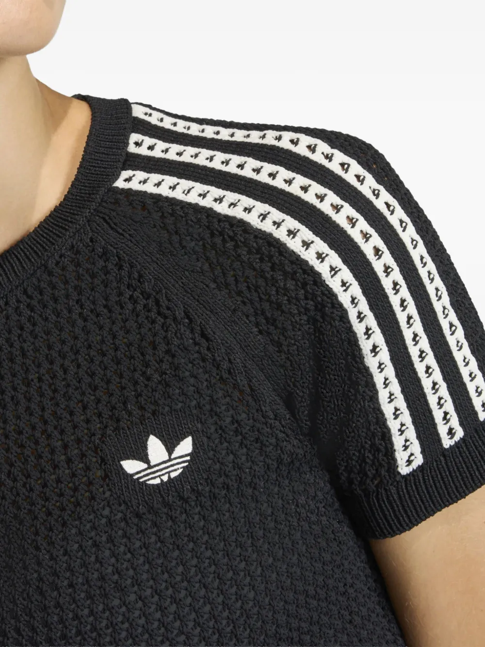 adidas Gebreid T-shirt Zwart