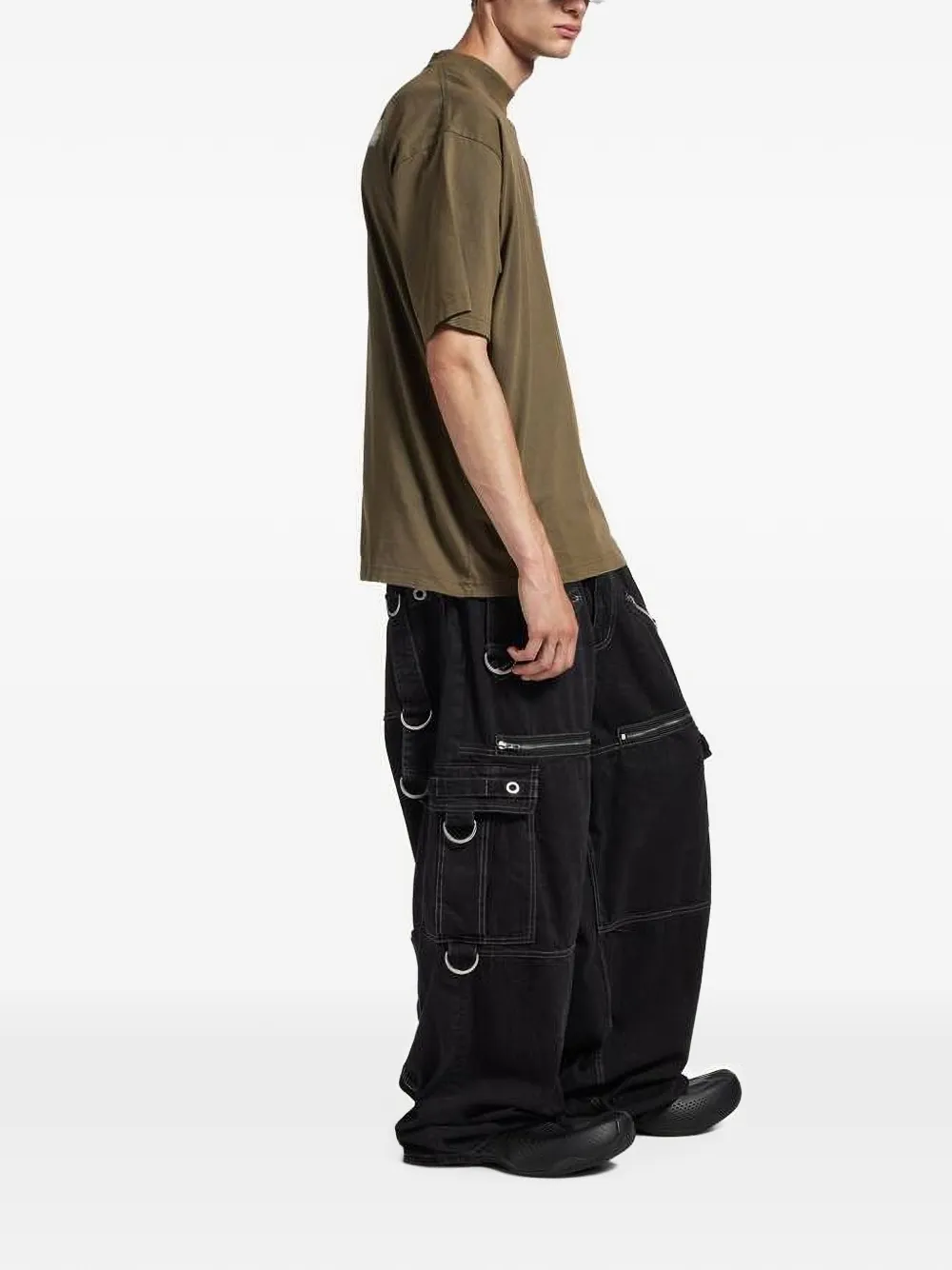 Balenciaga T-shirt met logoprint Bruin