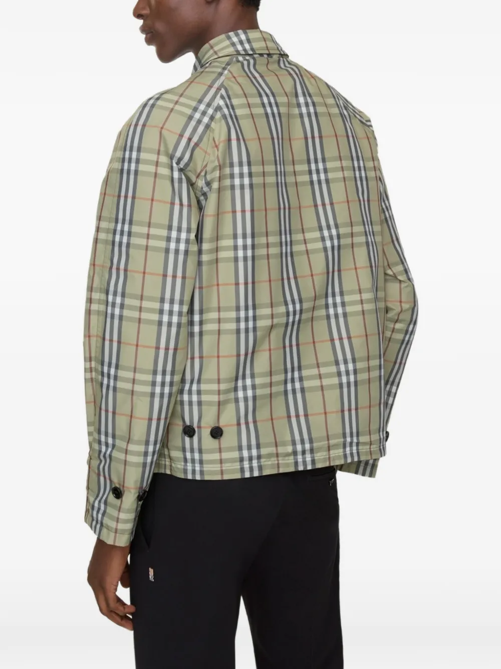 Burberry Geruit jack met capuchon Groen