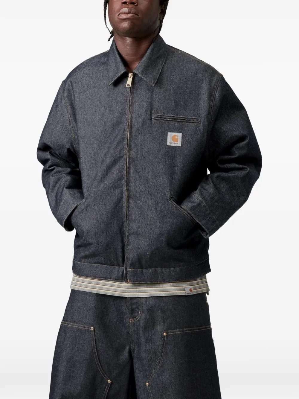 Carhartt WIP Jack met logopatch Blauw