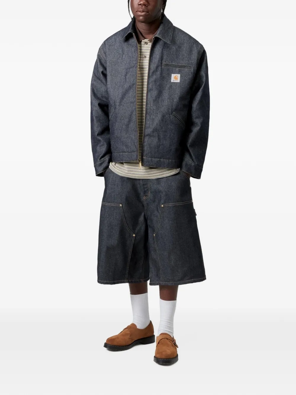 Carhartt WIP Jack met logopatch Blauw