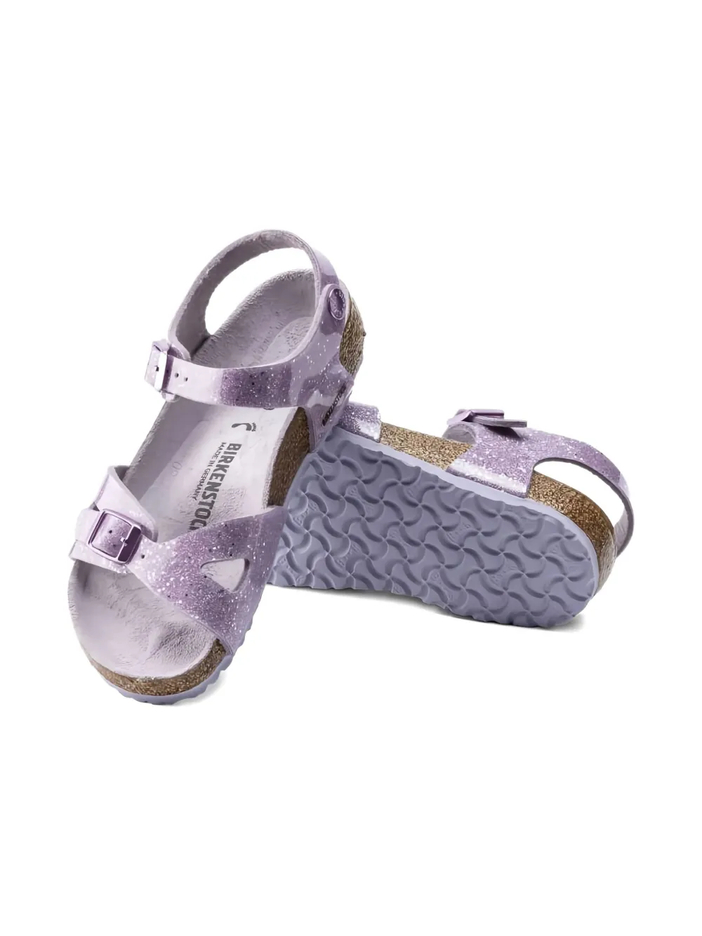Birkenstock Kids Rio sandalen met gesp Paars
