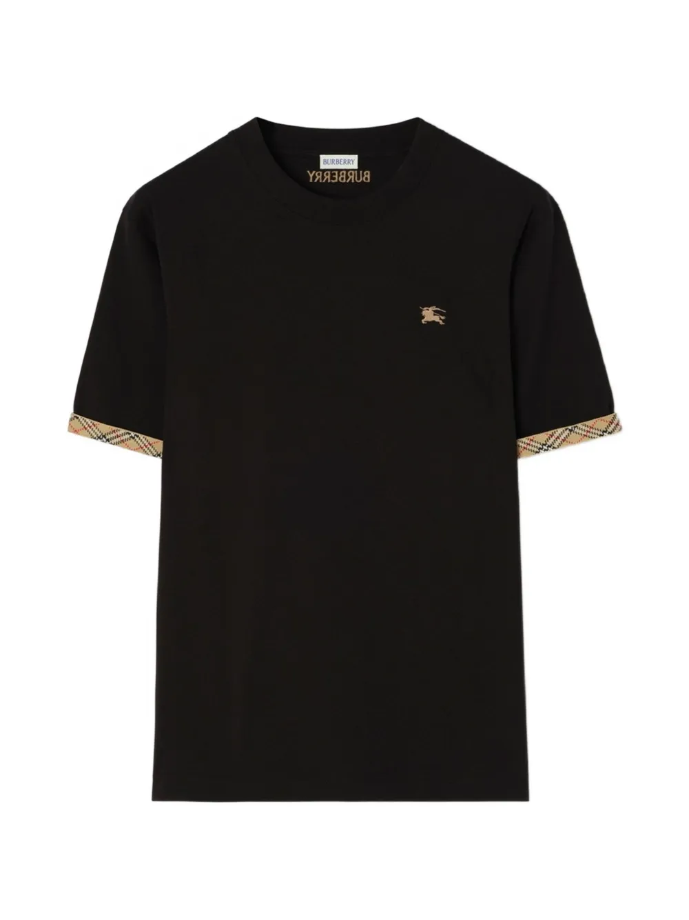 Burberry Polo con colletto a quadri - Nero