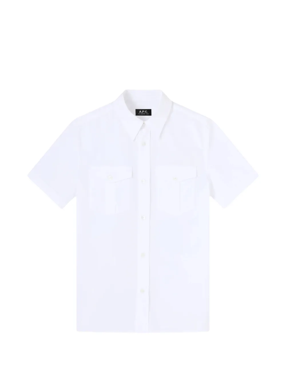 A.P.C. Milesa short-sleeve flap-pocket shirt - Bianco