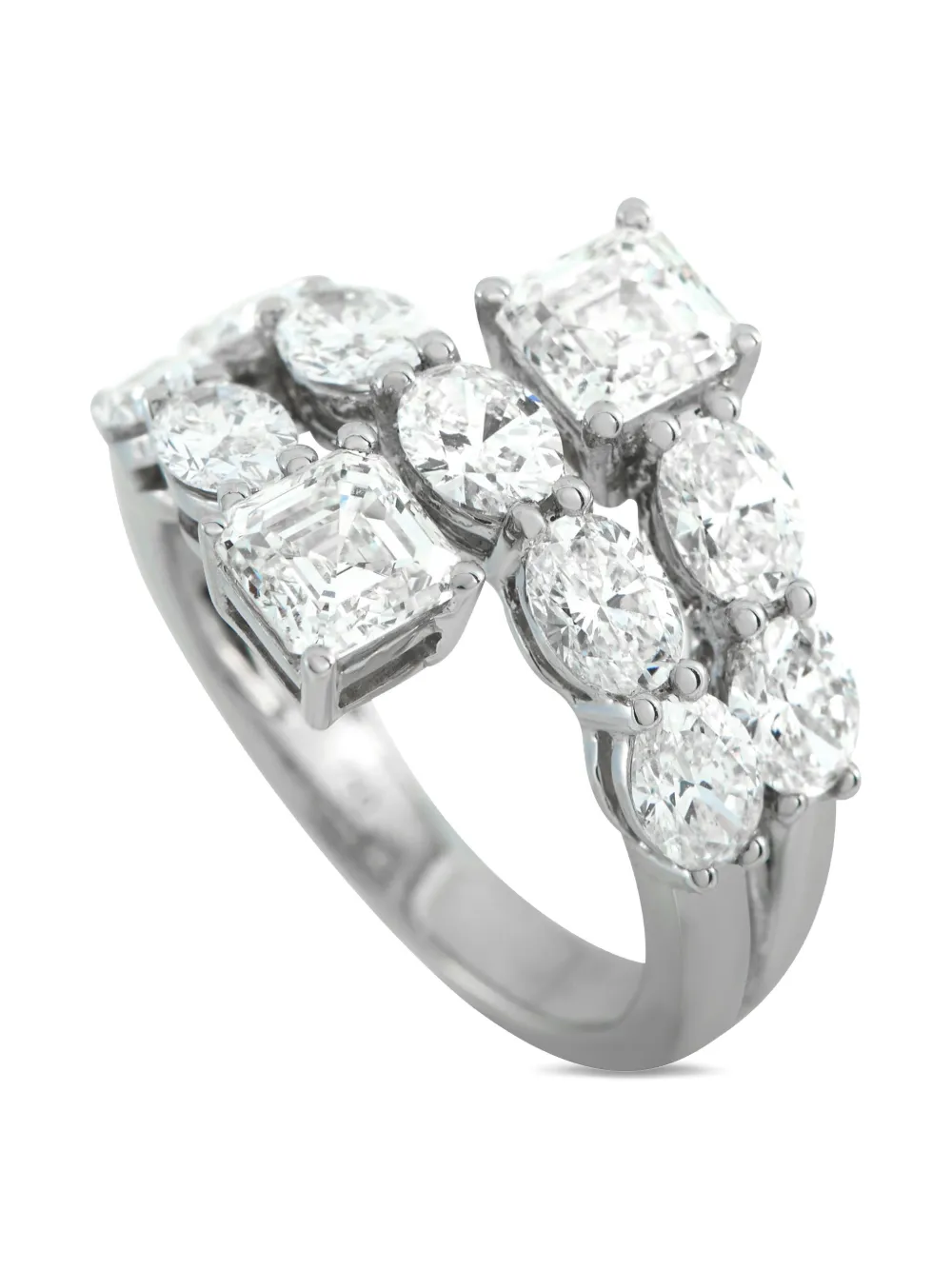 LB Exclusive diamond ascher-cut ring - Argento