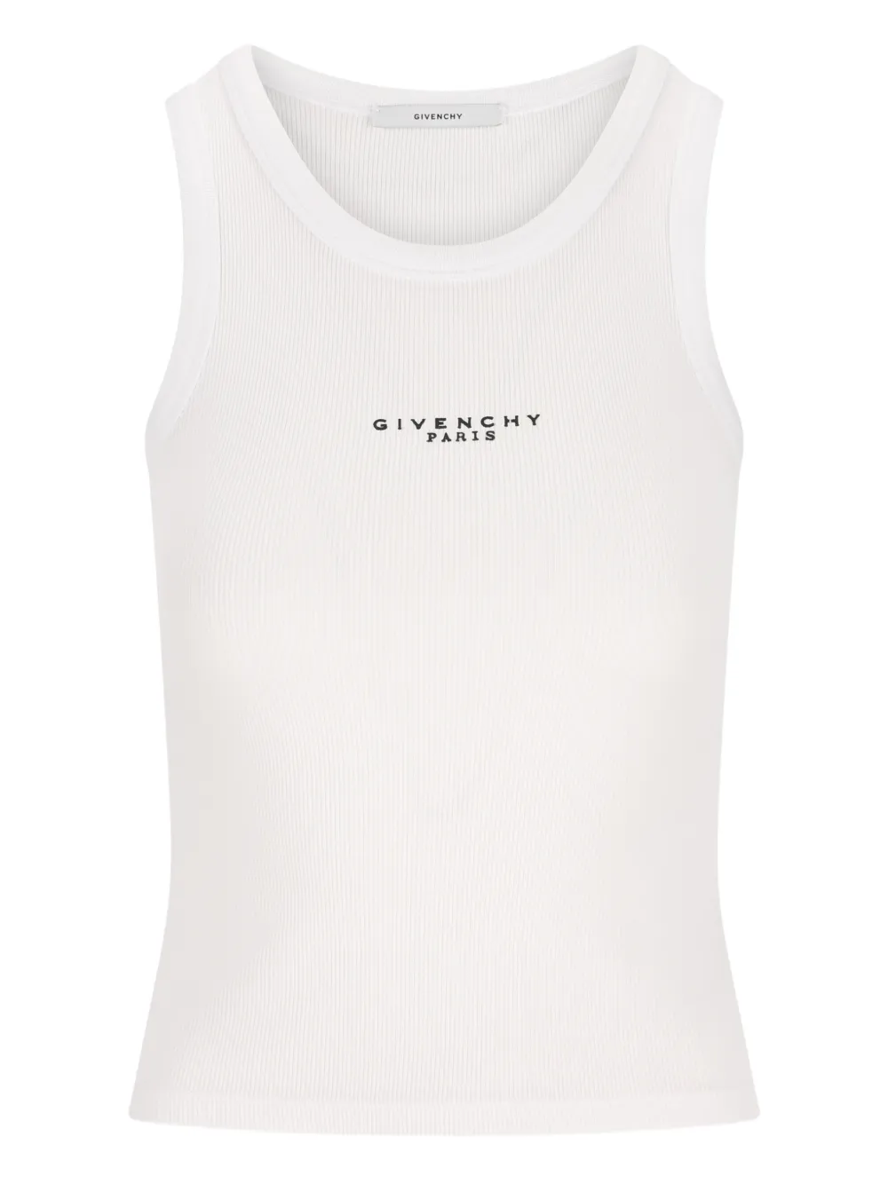 Givenchy logo ribbed tank top - Bianco