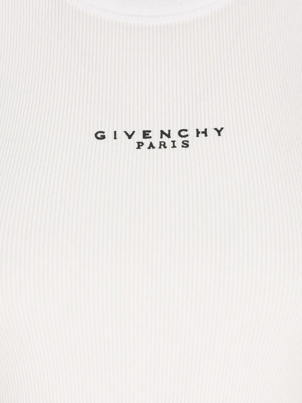  Givenchy Logo Ribbed Tank Top - White 