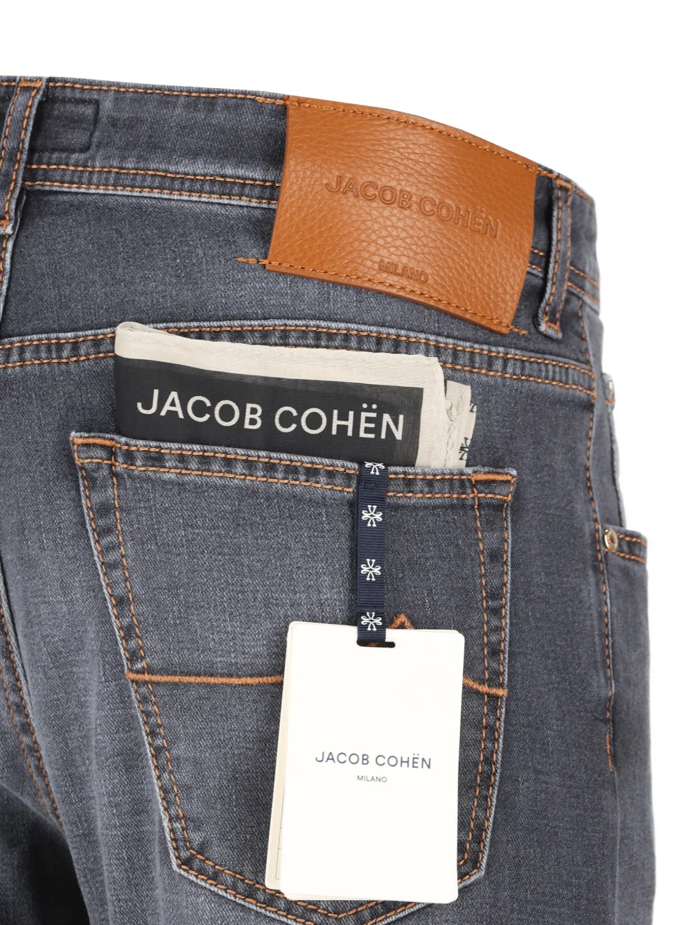 Jacob Cohën Broek met stiksel Grijs