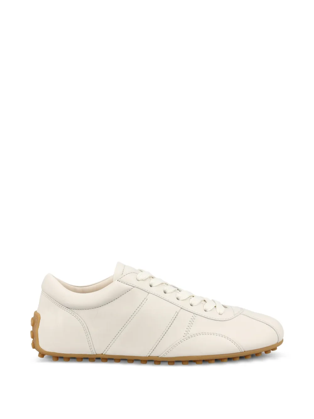 Tod's leather lace-up sneakers - Nude