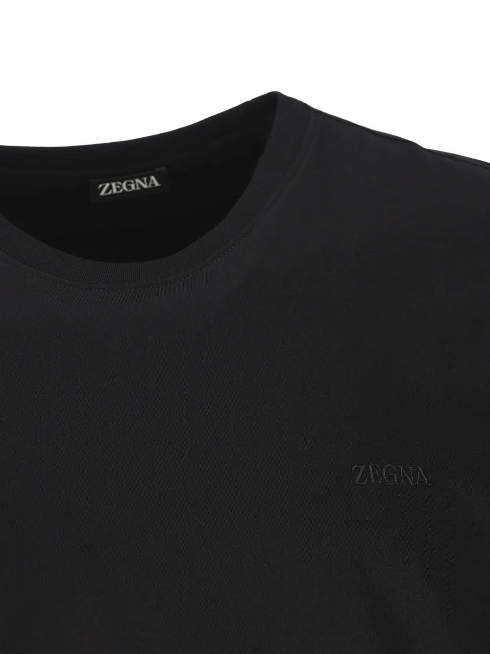 Zegna T-shirt met geborduurd logo Zwart