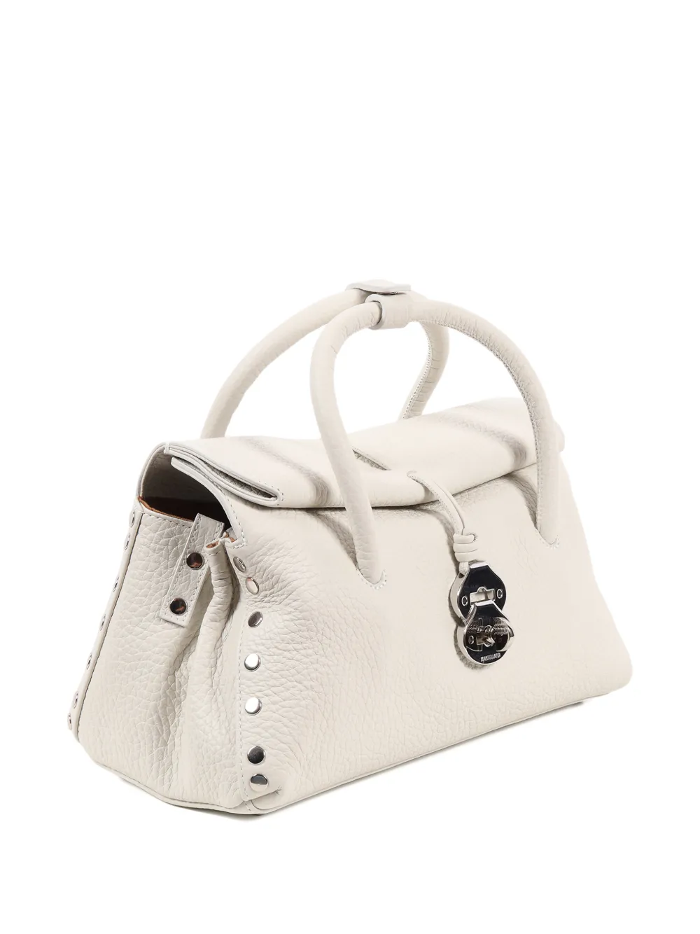 Zanellato Dotta shopper verfraaid met studs Wit