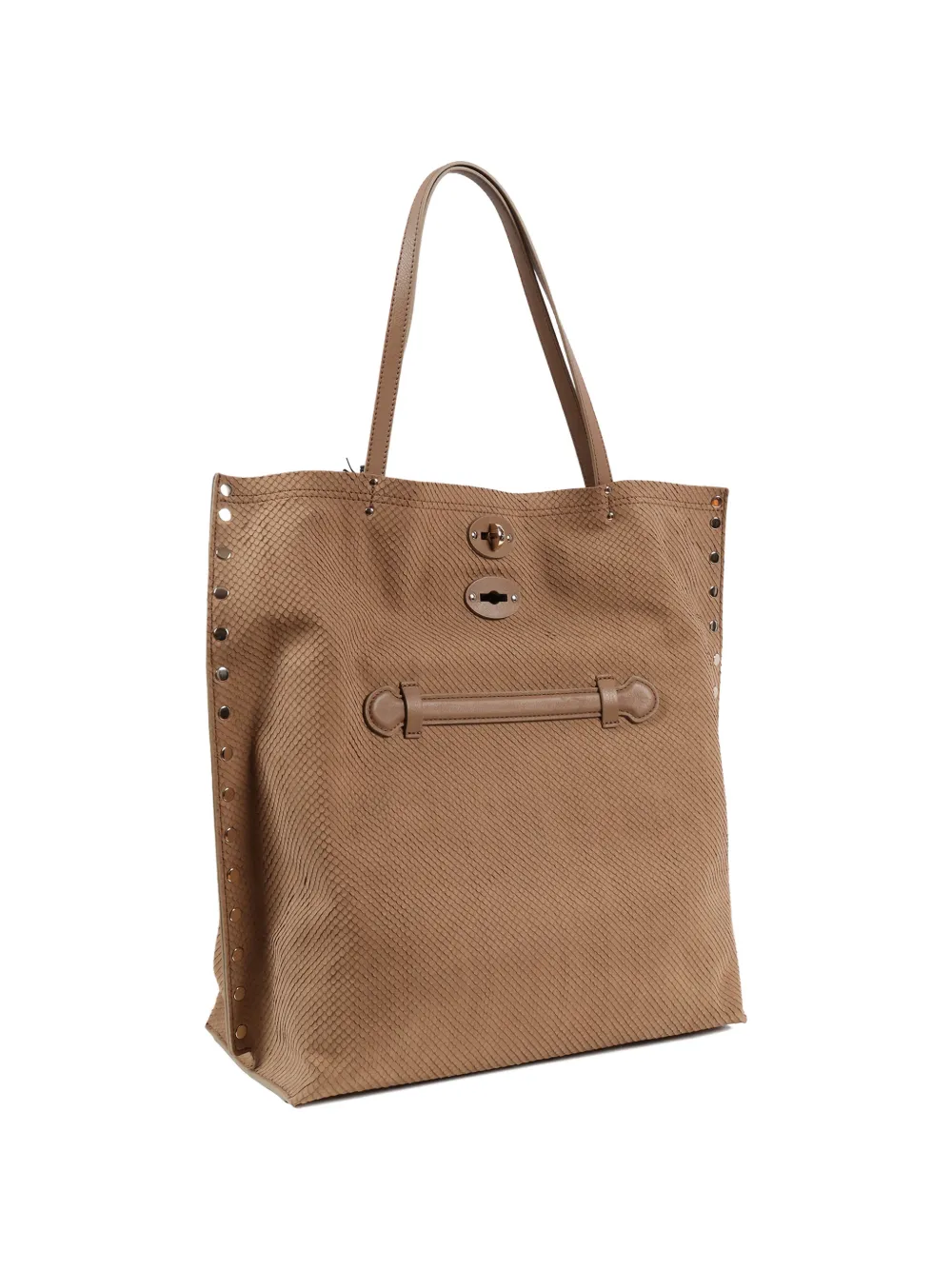 Zanellato A' SPASSO shopper verfraaid met studs Beige