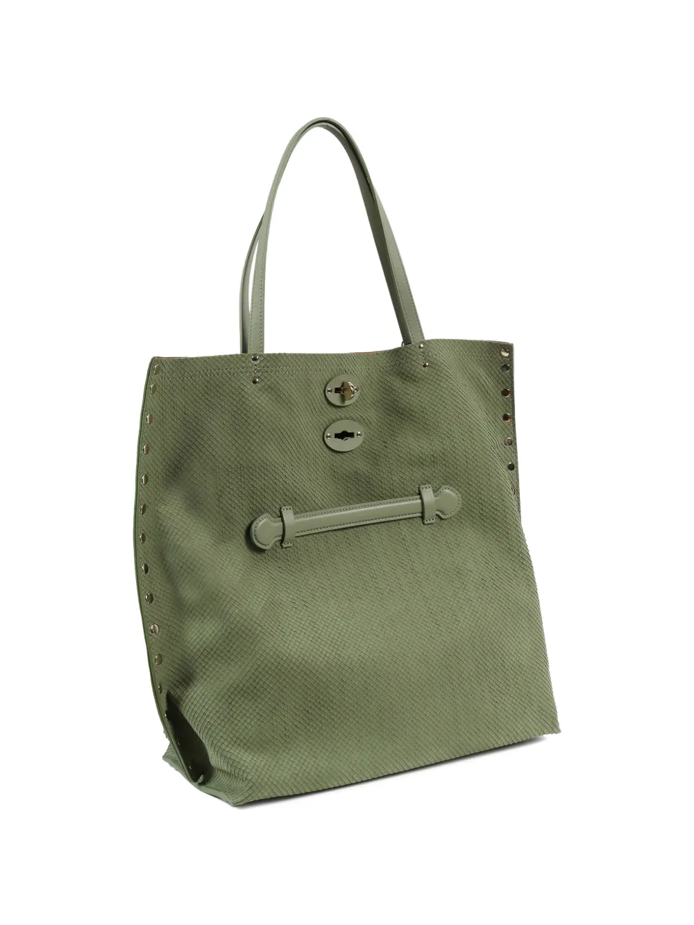  Zanellato A' Spasso® Studded-embellishment Tote Bag - Green 