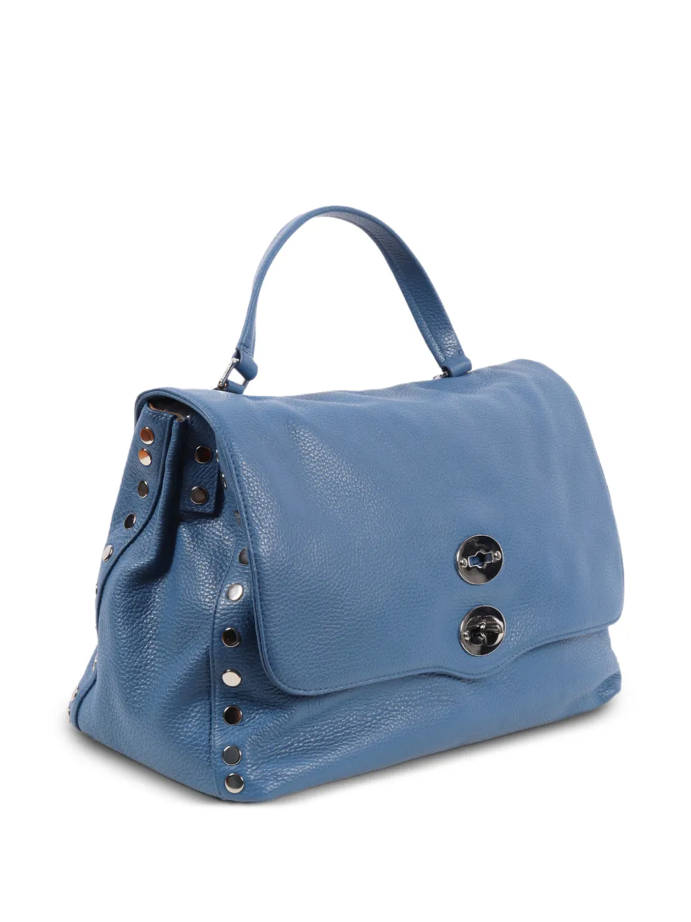 Zanellato Postina leren shopper Blauw