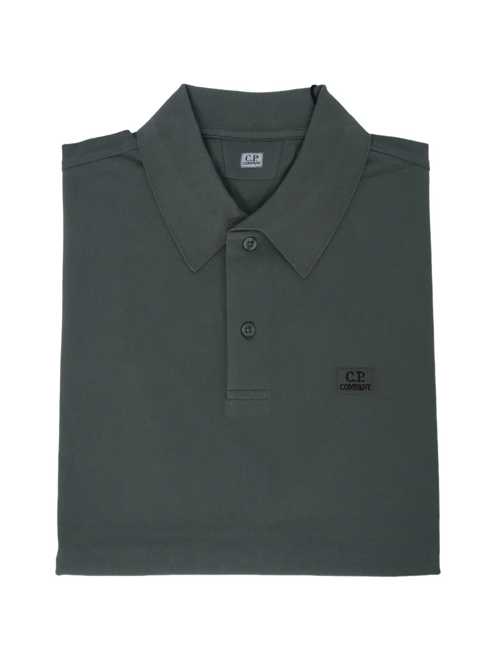 C.P. Company logo-patch polo shirt - Verde