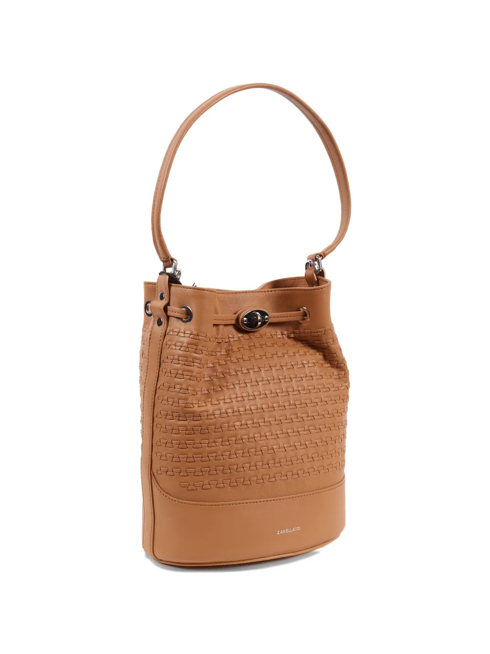 Zanellato Monda' leren bucket-tas Bruin