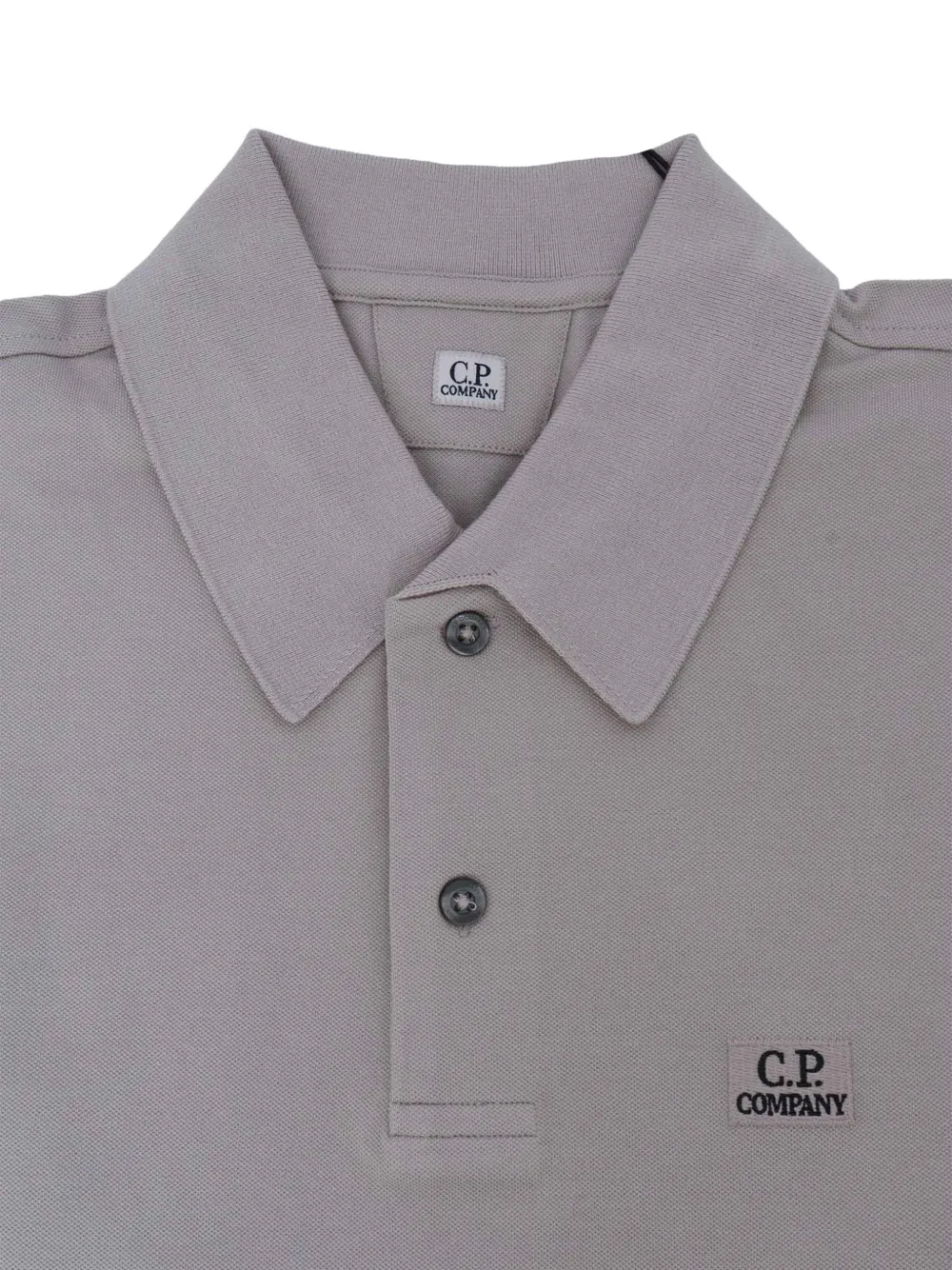 C.P. Company Poloshirt met geborduurd logo Grijs
