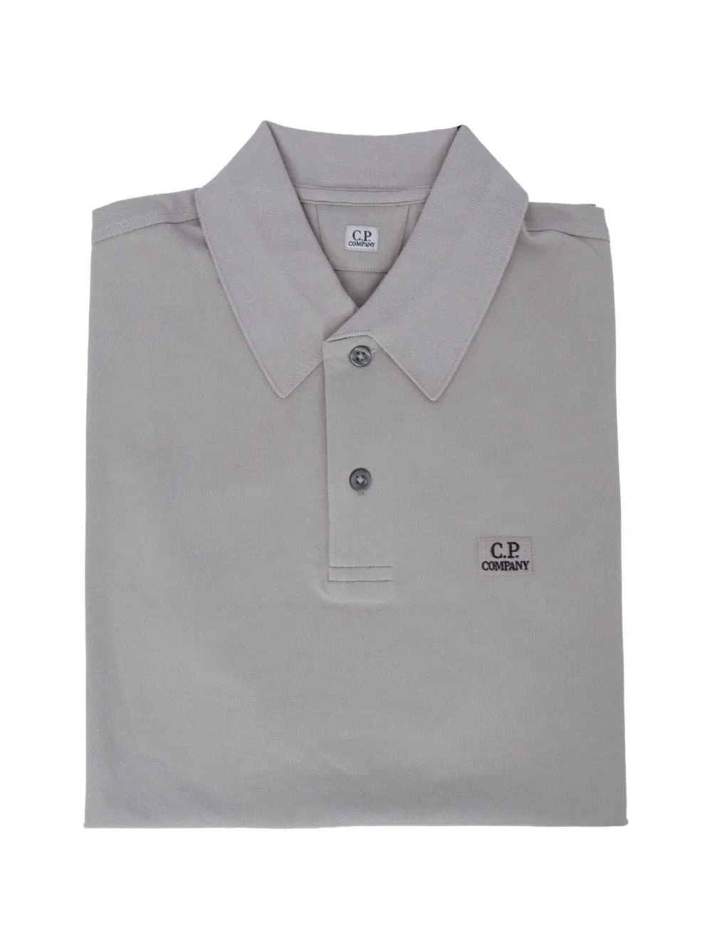 C.P. Company logo-embroidered polo shirt - Grigio