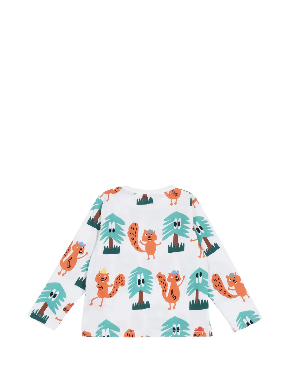 Stella McCartney Kids T-shirt met eekhoornprint Wit