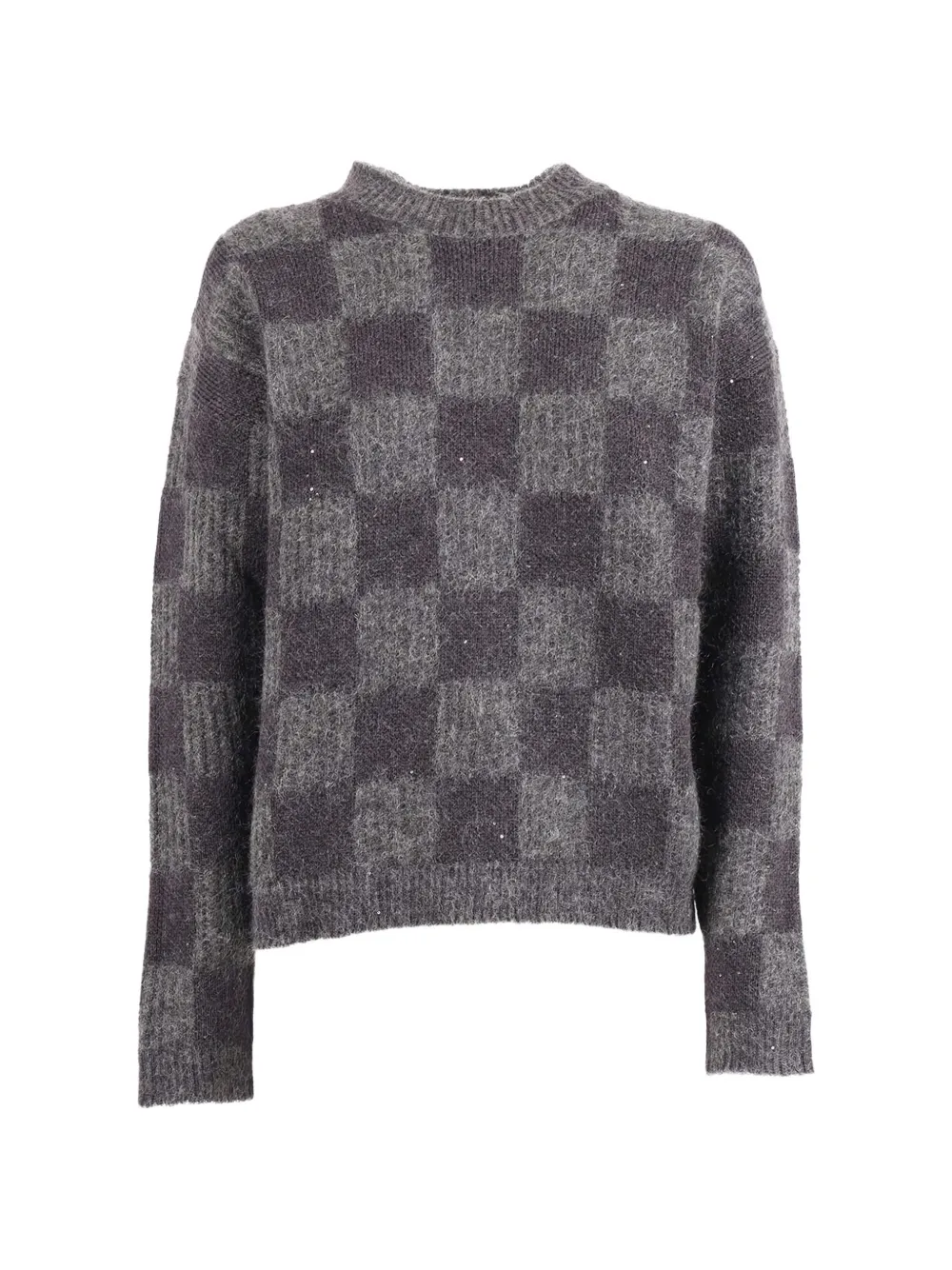 Lorena Antoniazzi chequered sweater - Grigio