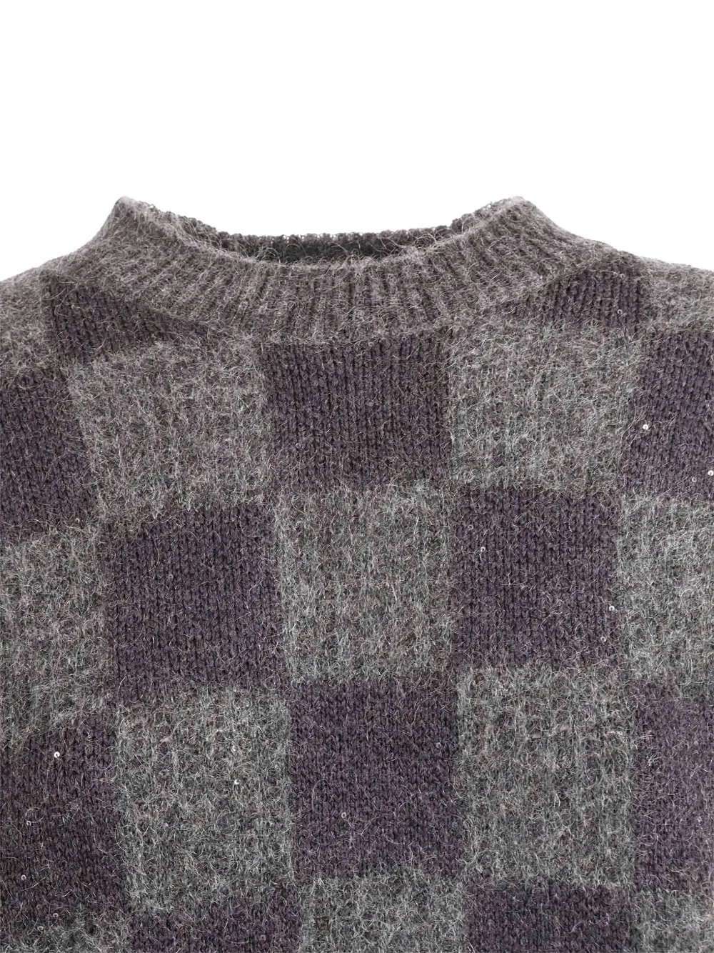  Lorena Antoniazzi Chequered Sweater - Grey 