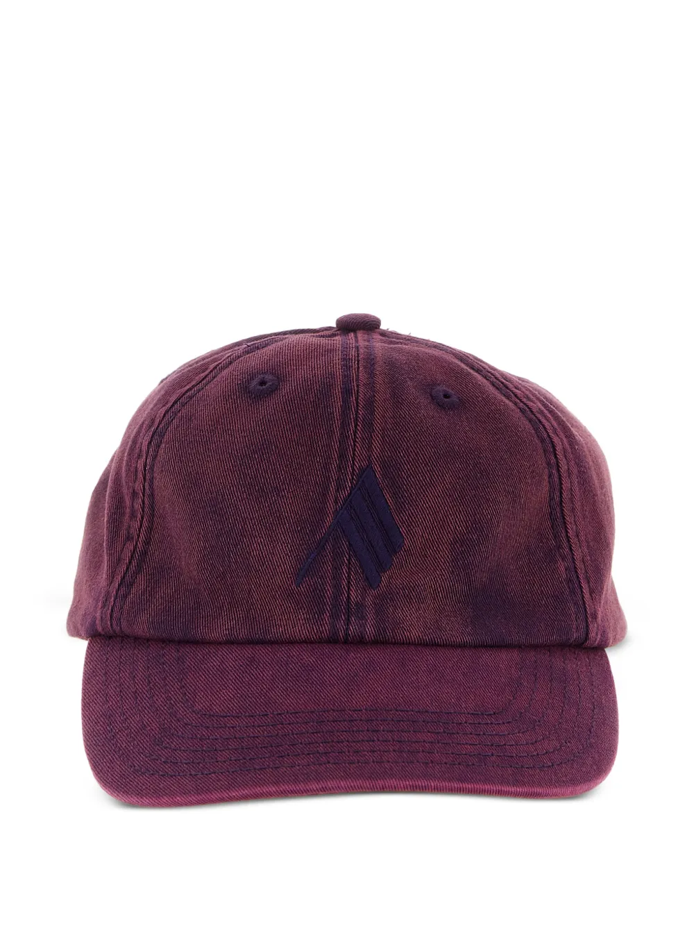 The Attico faded logo-embroidery cap - Rosso