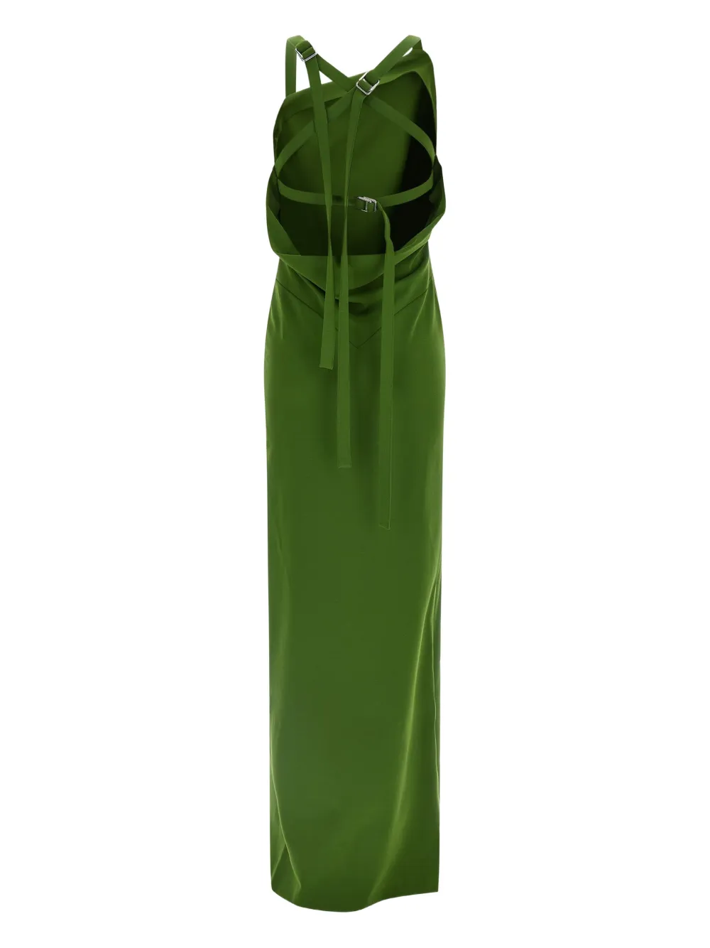 The Attico Asymmetrische maxi-jurk Groen