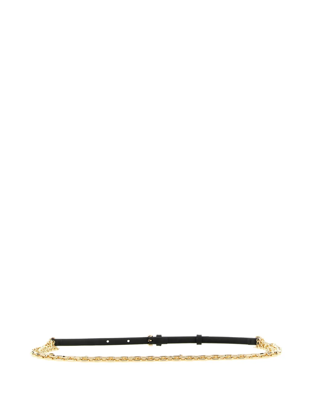 PINKO chain leather belt - Zwart