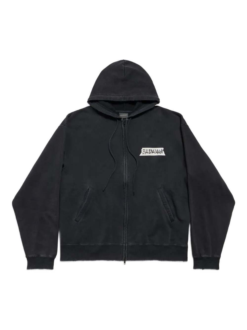 Balenciaga hooded zip sweater - Schwarz