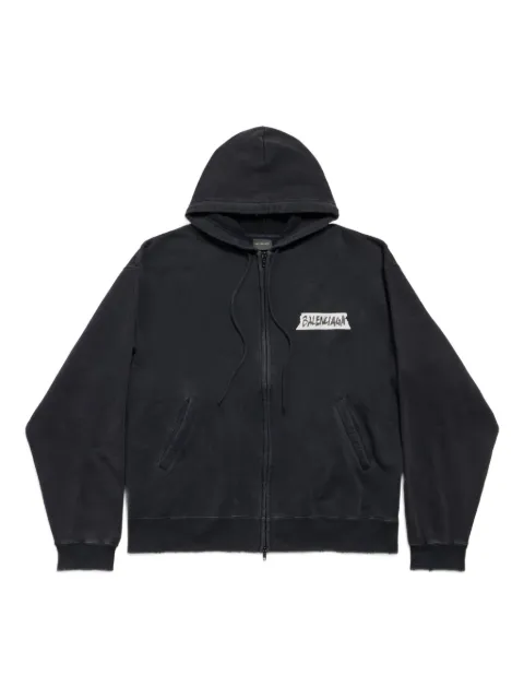 Balenciaga hooded zip sweater