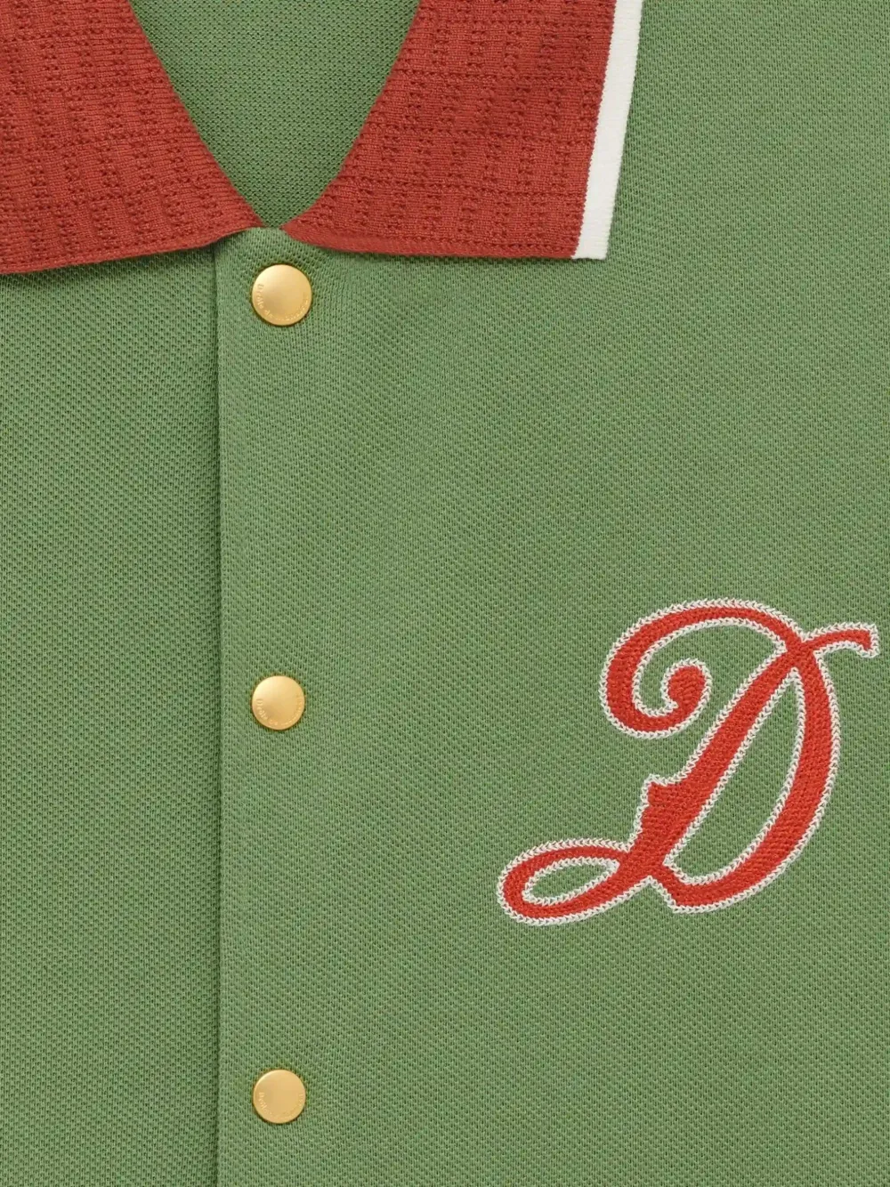 Drôle De Monsieur Overhemd met geborduurd logo Groen