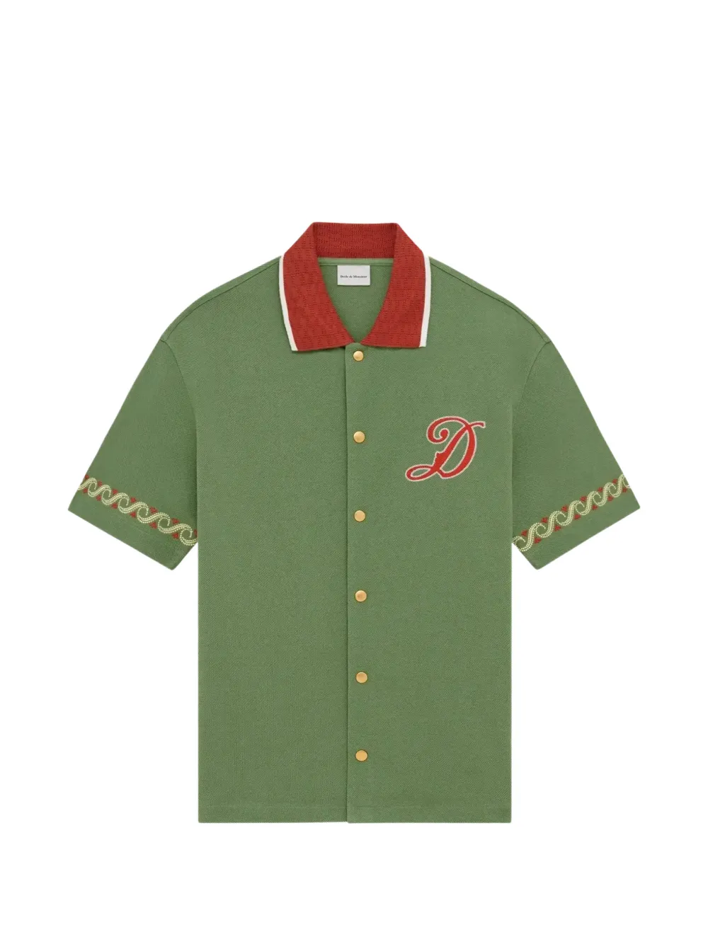 Drôle De Monsieur logo-embroidered shirt - Verde