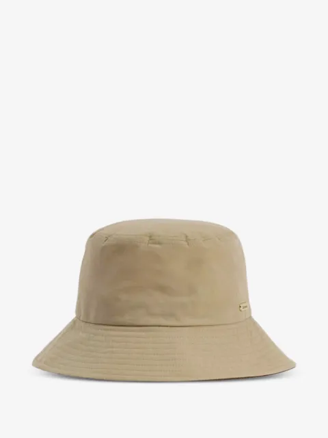 Barbour logo-plaque drawstring bucket hat
