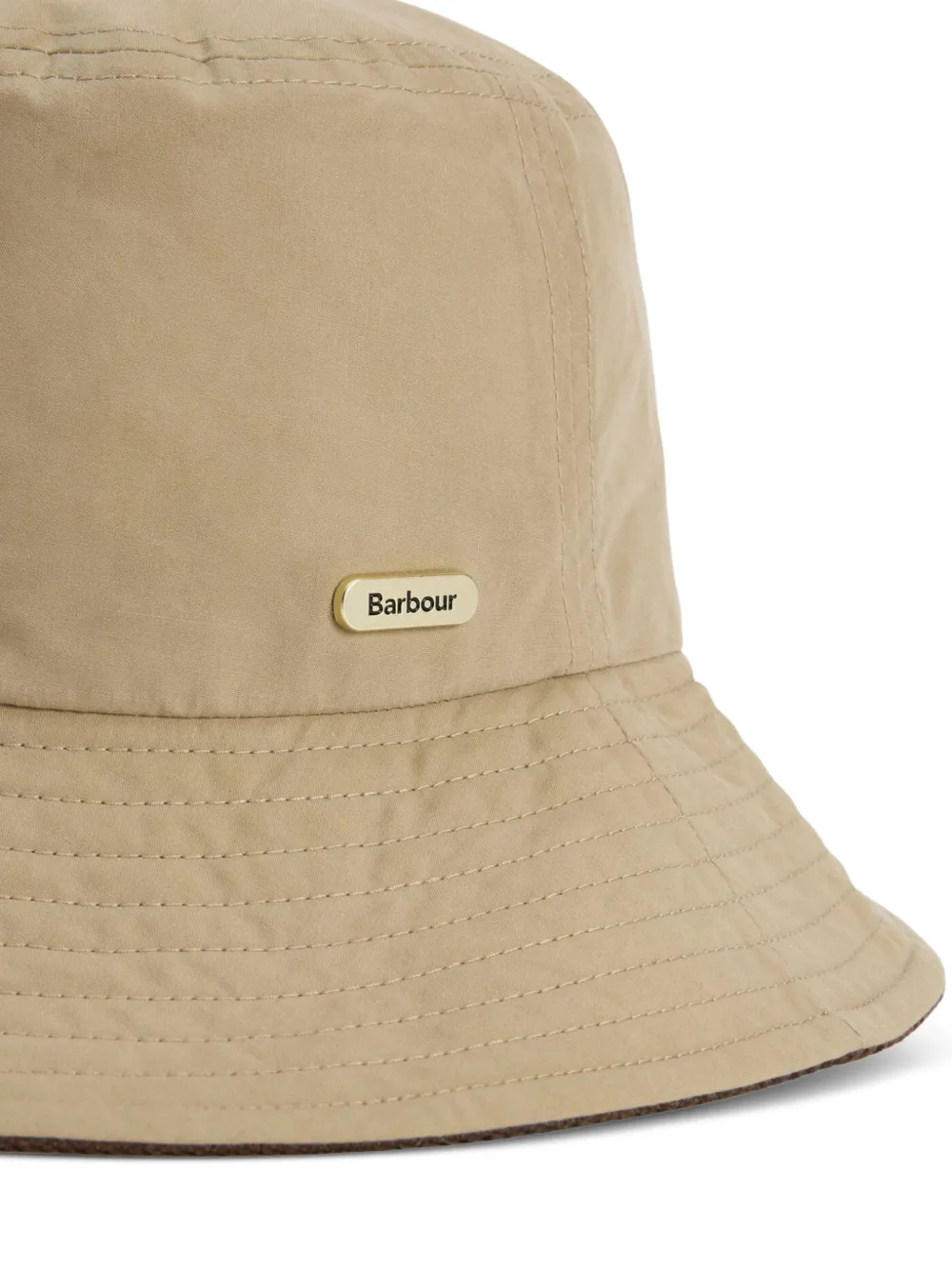  Barbour Asker Logo-plaque Bucket Hat - Neutrals 