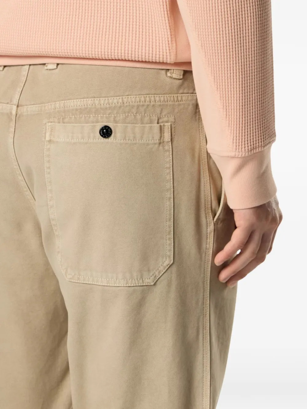 Stone Island Cargo broek met logopatch Beige