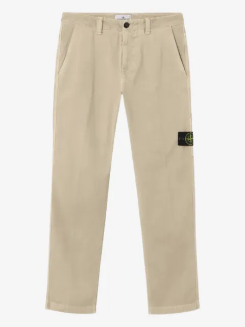 Stone Island 3100037 organic panama cotton 'old' effect trousers