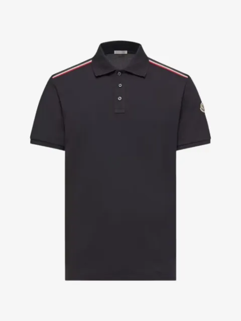 Moncler playera tipo polo con parche del logo