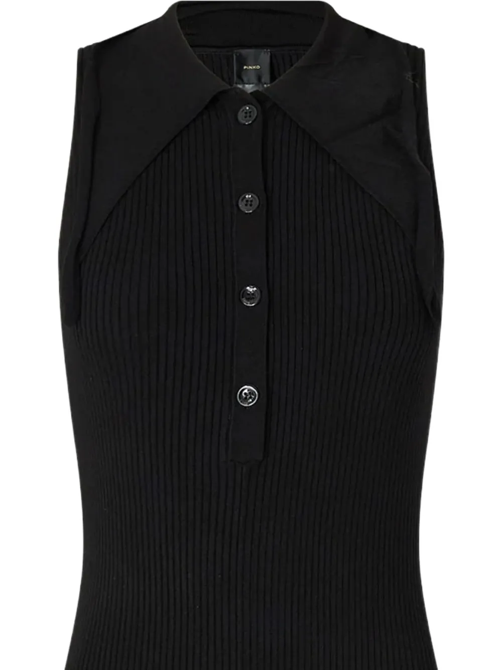 Collared Ribbed Maxi Dress