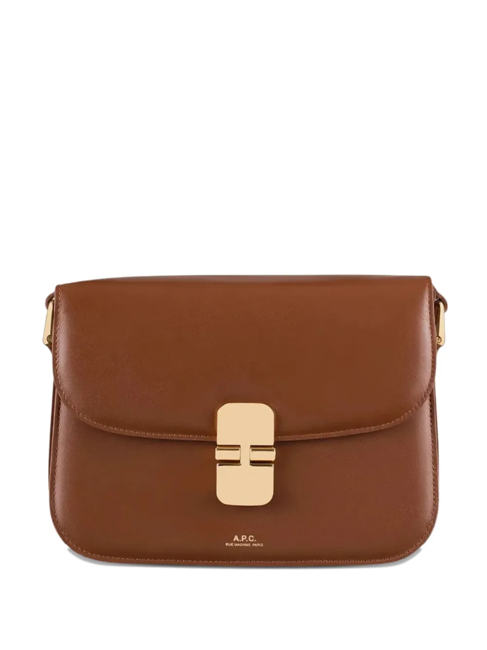 A.P.C. Grace leather shoulder bag - Marrone