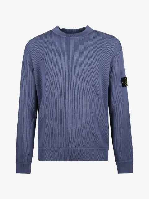 Stone Island badge crew-neck sweater
