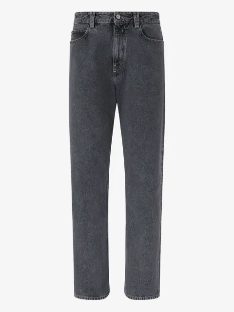 Ferrari five-pocket marbled-denim jeans