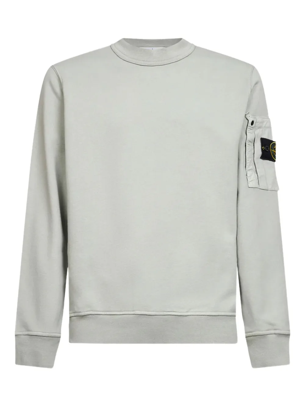 Stone Island logo patch crew-neck sweater - Grau