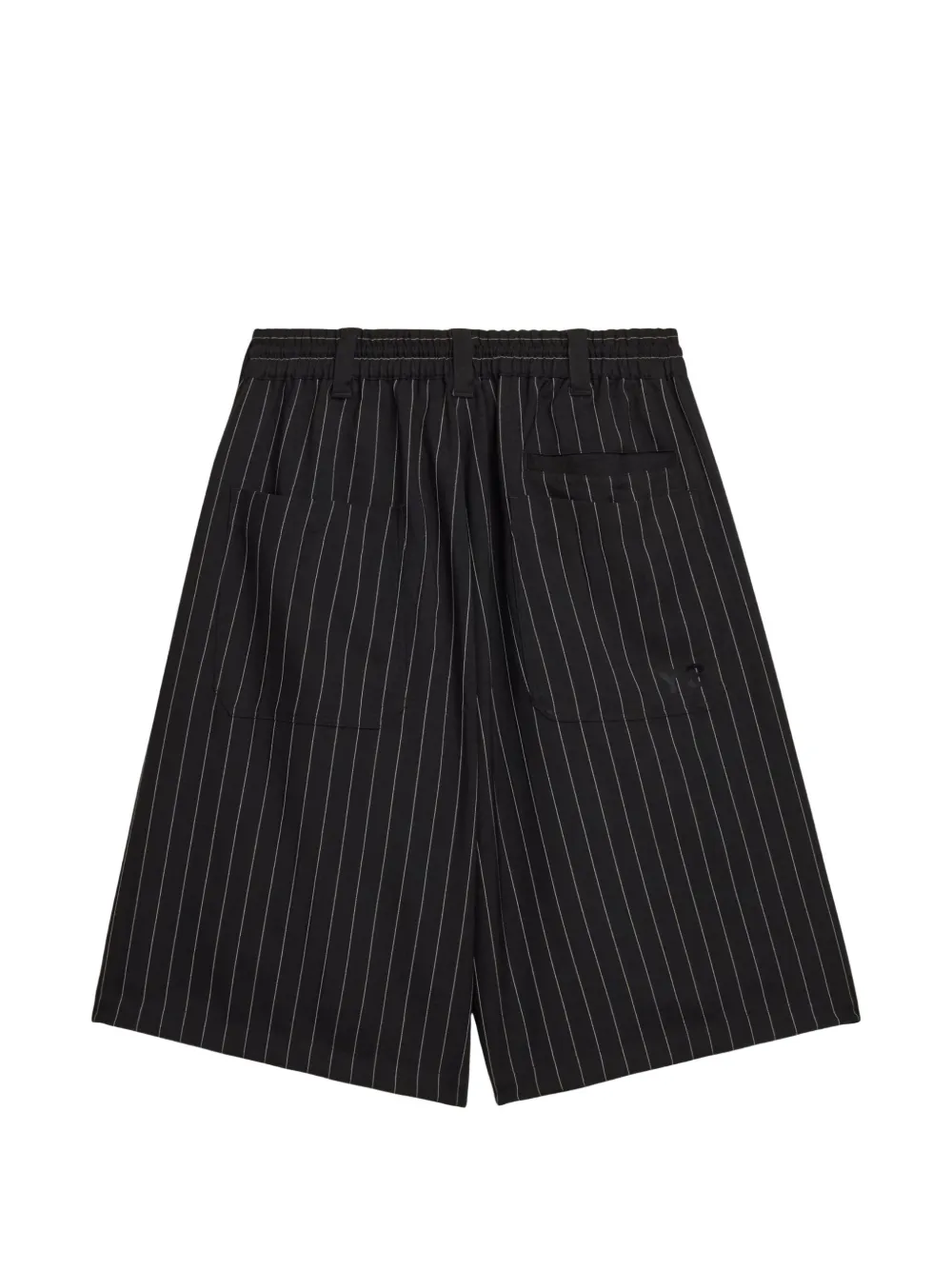 Y-3 Shorts met krijtstreep en trekkoord Zwart