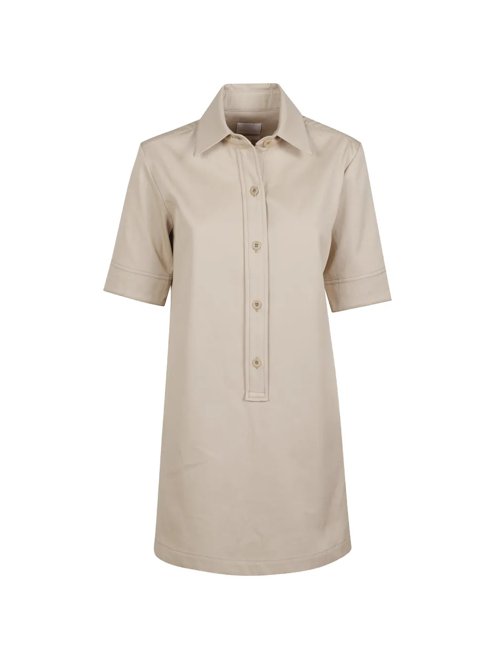 A.P.C. short-sleeved shirt dress - Nude