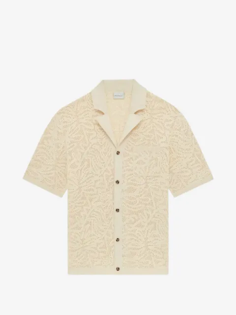 Drôle De Monsieur openwork collared shirt