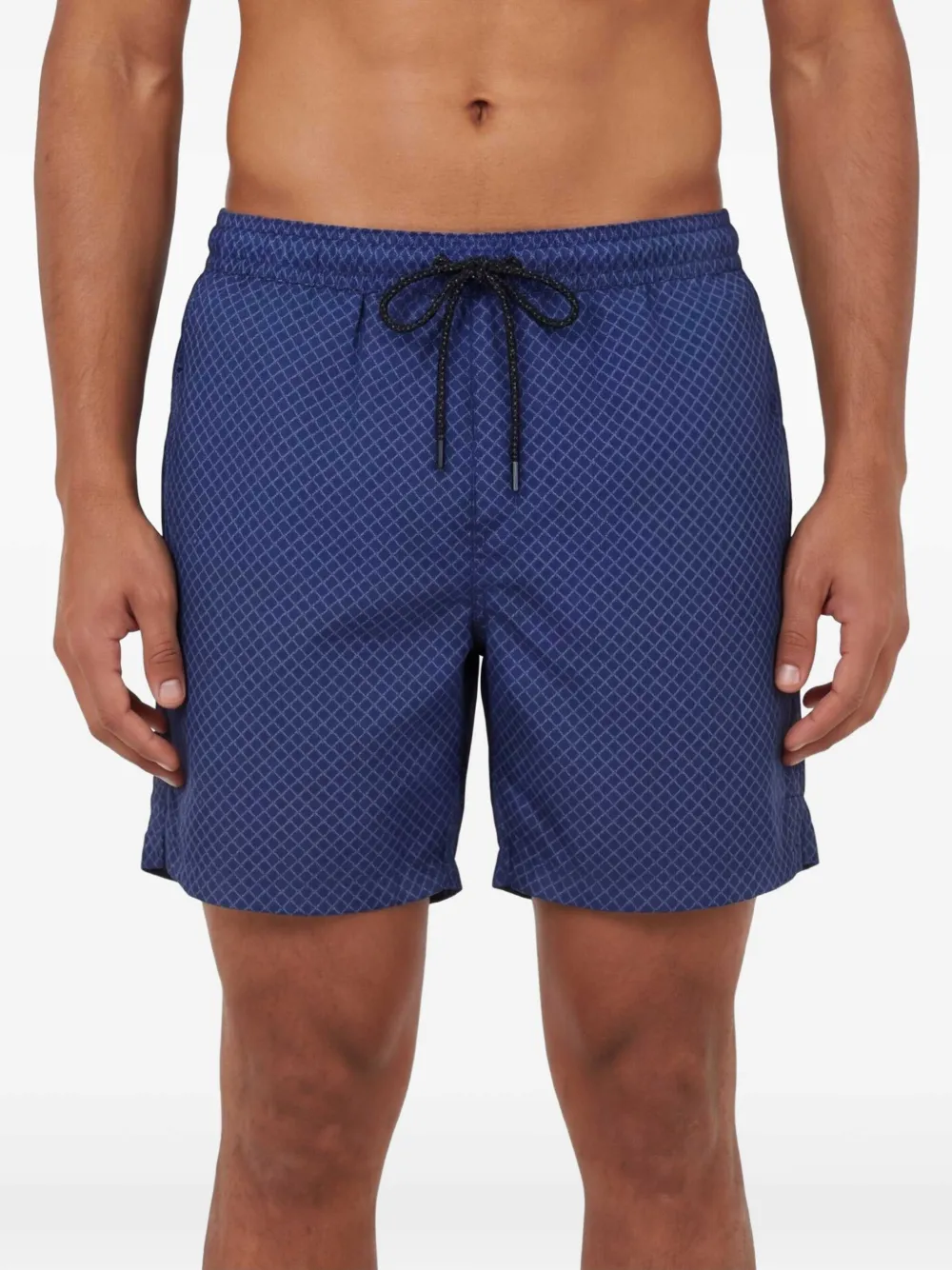 Drumohr Zwembroek met geometrische print Blauw