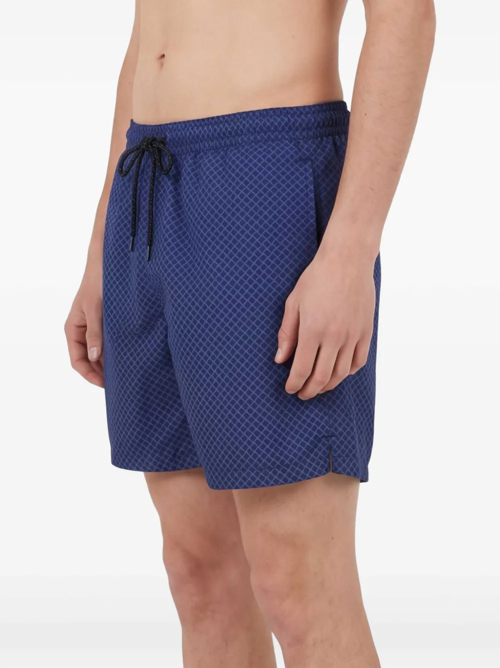 Drumohr Zwembroek met geometrische print Blauw