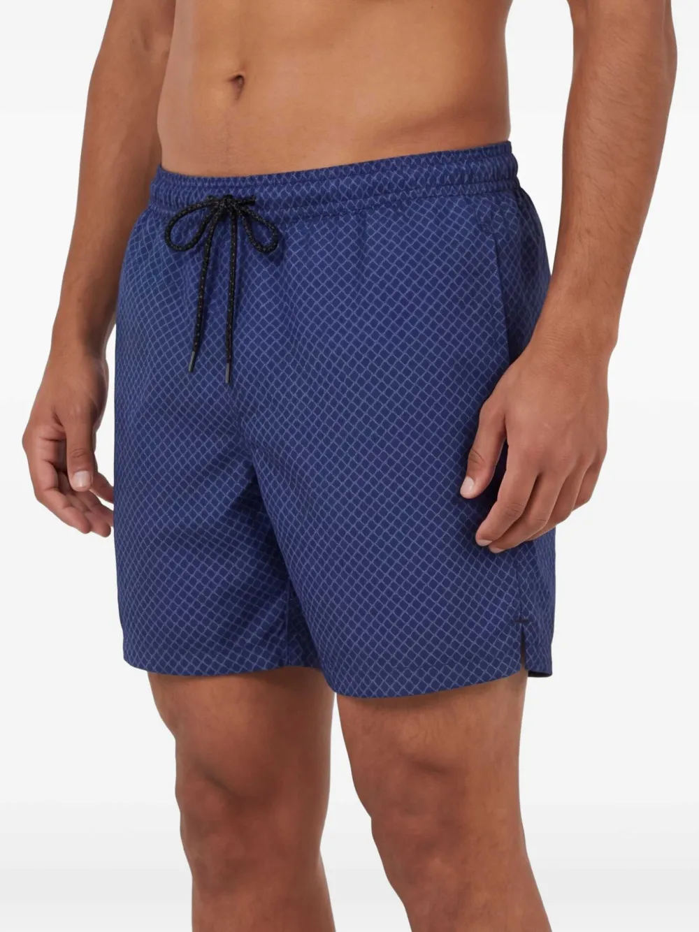 Drumohr Zwembroek met geometrische print Blauw