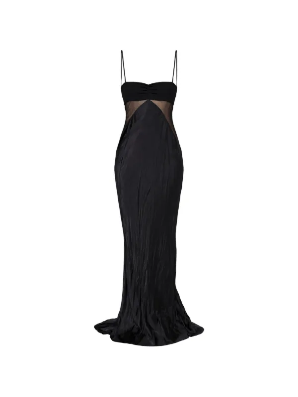 rick owens black and white dress Prong Gown blend maxi dress Rick Owens GLITTER black maxi