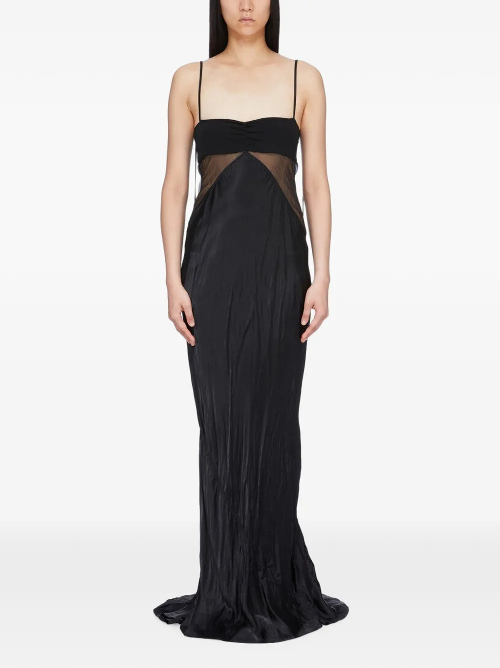 Rick Owens square-neck sleeveless maxi dress - Nero